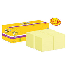 Post-it® Super Sticky Notes, Yellow, 76mm x 76mm, Promotion, 90 Sheets/Pads, 12 Pads + 12 Free/Pack, Cardboard Packaging, 100% PEFC, SGSCH-PEFC-COC-110078 | Συσκευασία (24 τεμάχια)