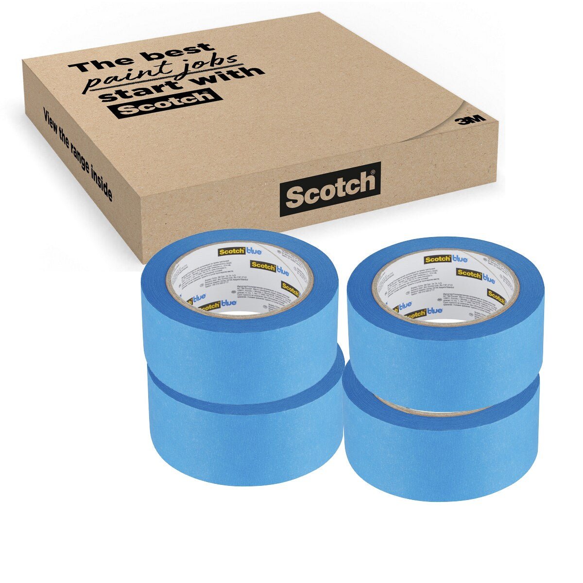 Ταινία κάλυψης ScotchBlue™ Multi-Surface Painter's masking, 48mm x 41m, SIOC, 4 ρολά/συσκευασία, 100% PEFC, SGSCH-PEFC-COC-110078 | Συσκευασία (1 ρολό)