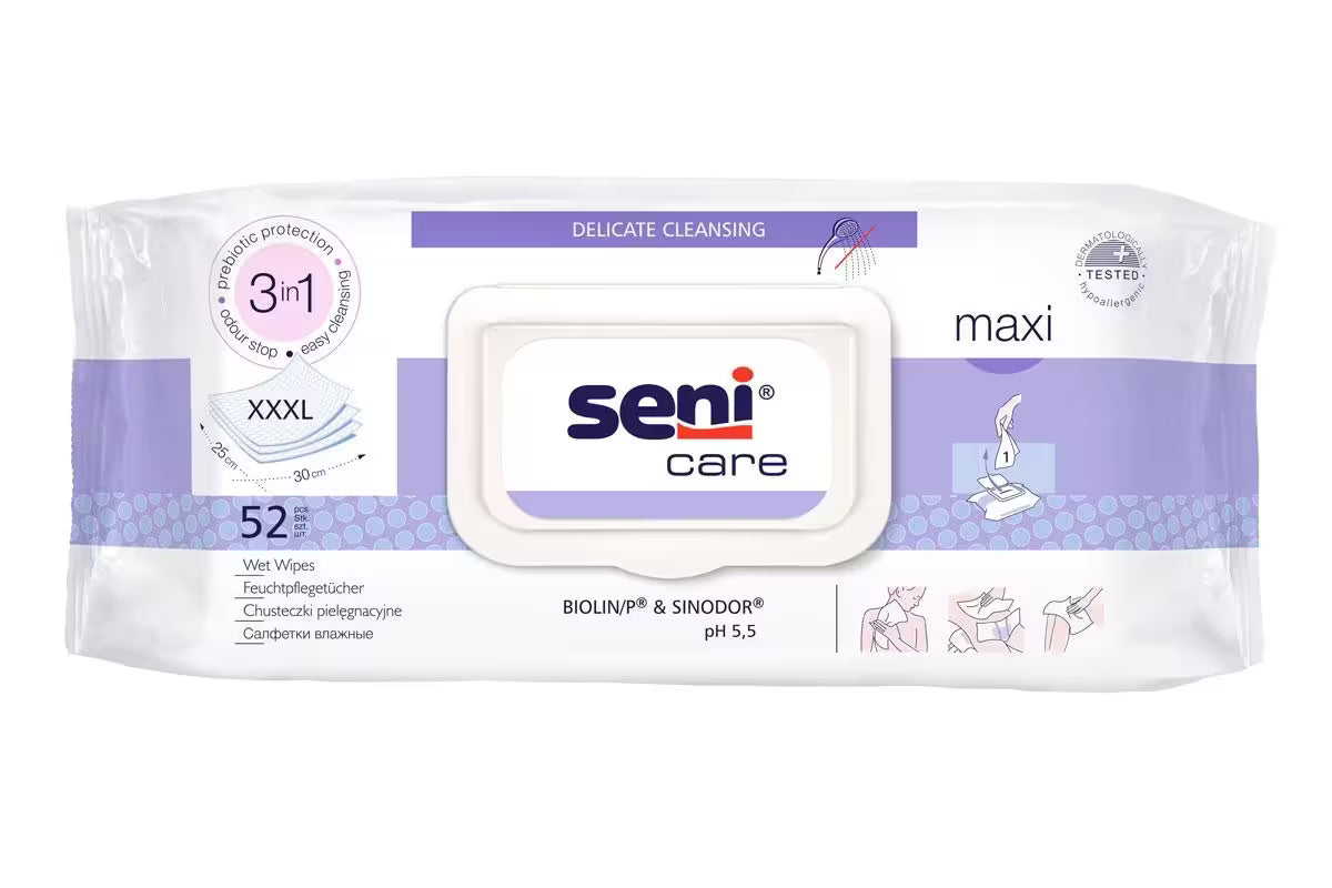 Seni Care Maxi υγρά μαντηλάκια | Συσκευασία (52 τεμάχια)