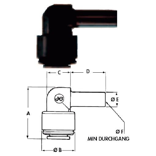 servomat Ersatzteil Einsteck-Winkel-Verbinder 10 mm – Teilenr. JGPM221010E