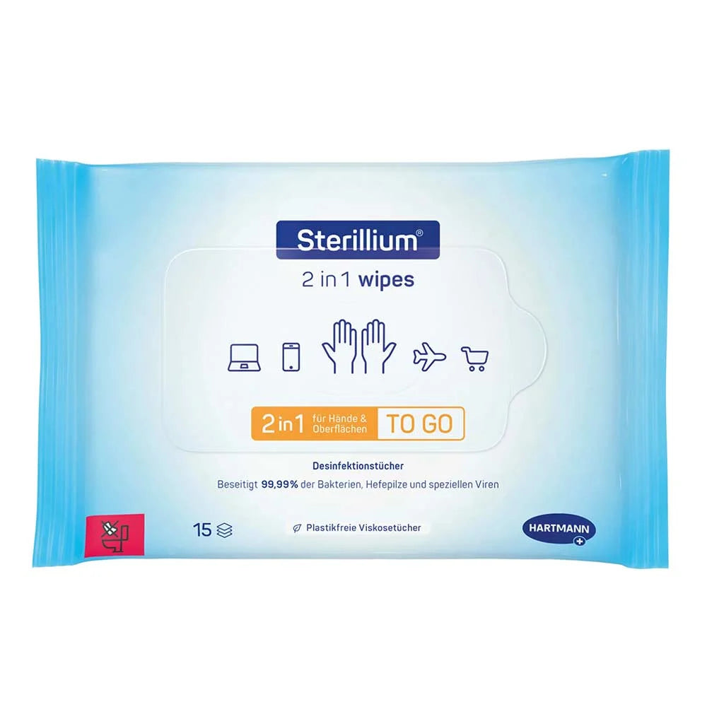 Μαντηλάκια Sterillium® 2 σε 1 | Συσκευασία (15 τεμάχια)